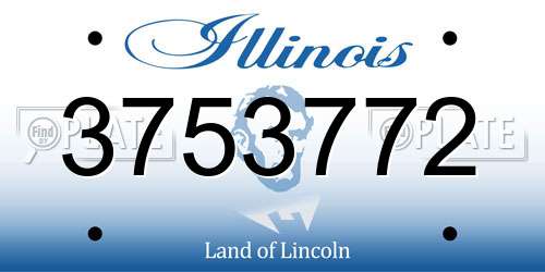 3753772 Illinois License Plate