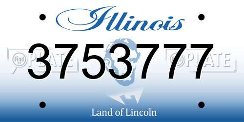 3753777 Illinois License Plate