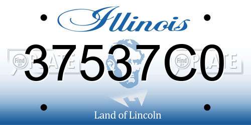 37537C0 Illinois License Plate
