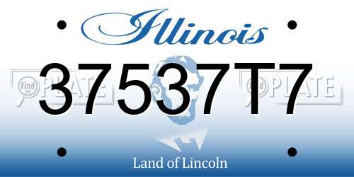 37537T7 Illinois License Plate