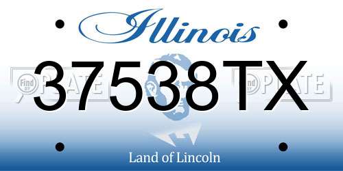 37538TX Illinois License Plate