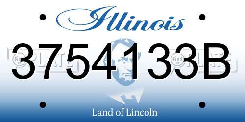 3754133B Illinois License Plate
