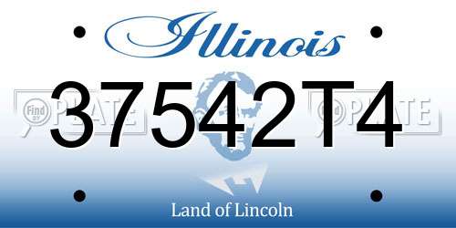 37542T4 Illinois License Plate