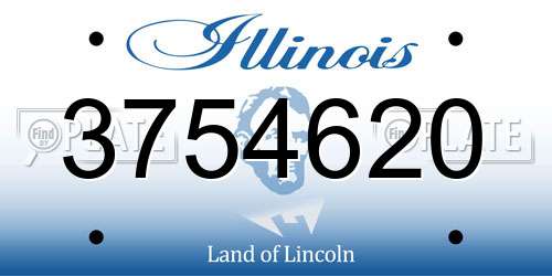 3754620 Illinois License Plate