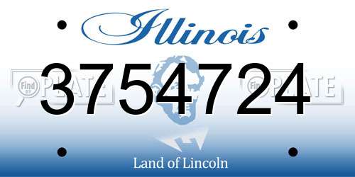 3754724 Illinois License Plate