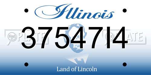37547I4 Illinois License Plate