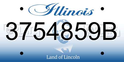 3754859B Illinois License Plate