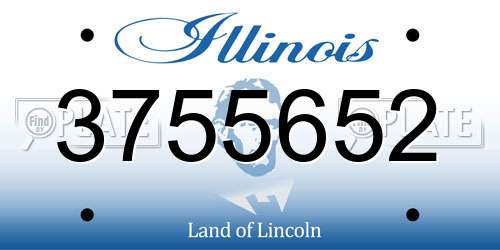 3755652 Illinois License Plate