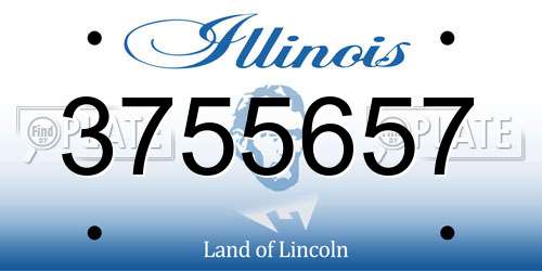 3755657 Illinois License Plate