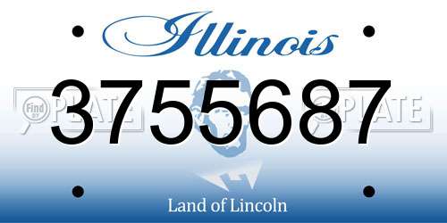 3755687 Illinois License Plate