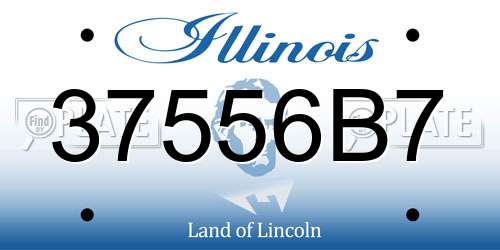 37556B7 Illinois License Plate