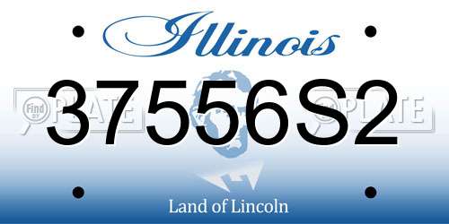 37556S2 Illinois License Plate