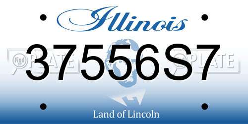 37556S7 Illinois License Plate