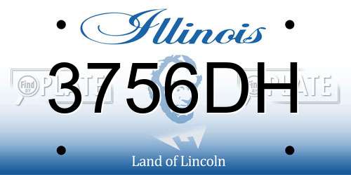 3756DH Illinois License Plate