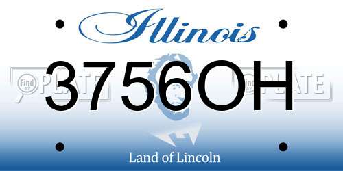 3756OH Illinois License Plate