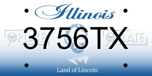 3756TX Illinois License Plate