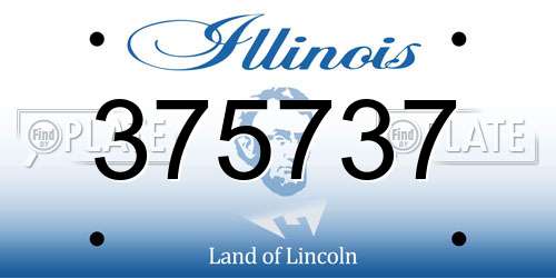 375737 Illinois License Plate