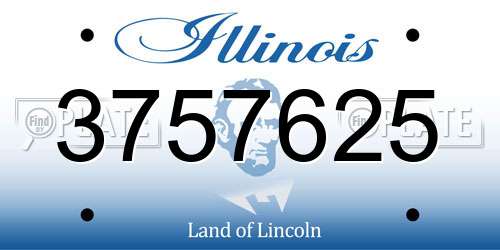 3757625 Illinois License Plate