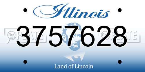 3757628 Illinois License Plate