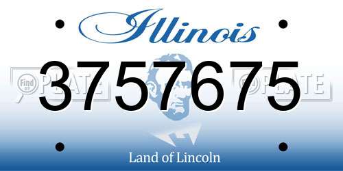 3757675 Illinois License Plate