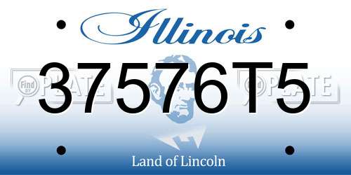 37576T5 Illinois License Plate
