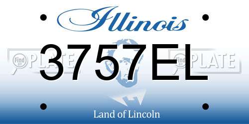 3757EL Illinois License Plate
