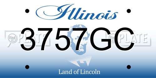 3757GC Illinois License Plate