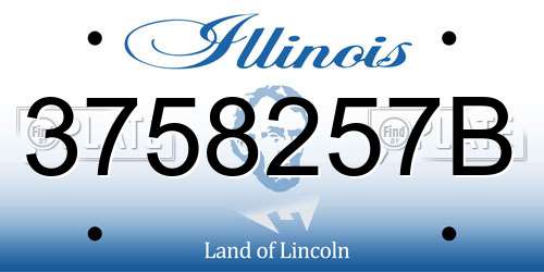 3758257B Illinois License Plate