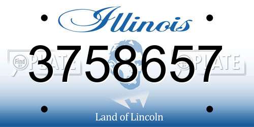 3758657 Illinois License Plate