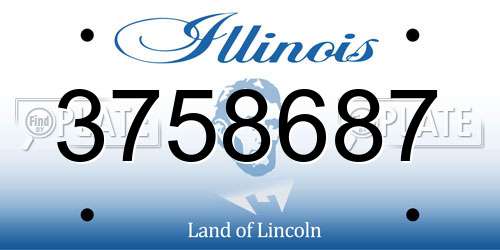 3758687 Illinois License Plate