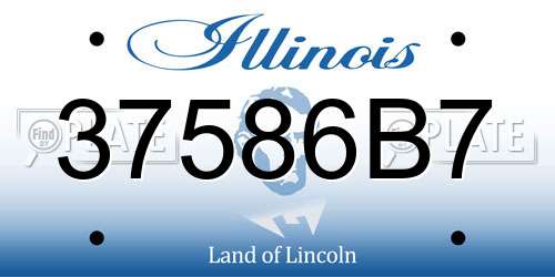 37586B7 Illinois License Plate