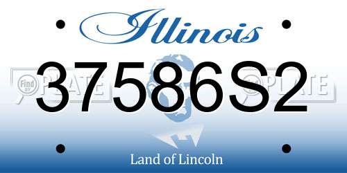 37586S2 Illinois License Plate