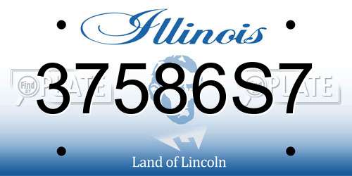 37586S7 Illinois License Plate