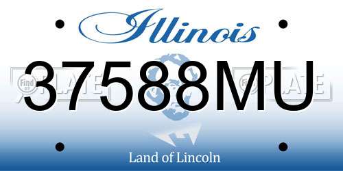 37588MU Illinois License Plate