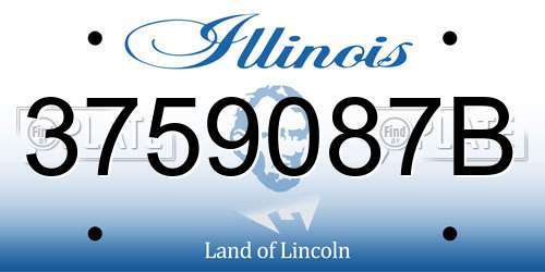 3759087B Illinois License Plate