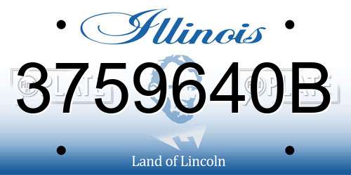 3759640B Illinois License Plate