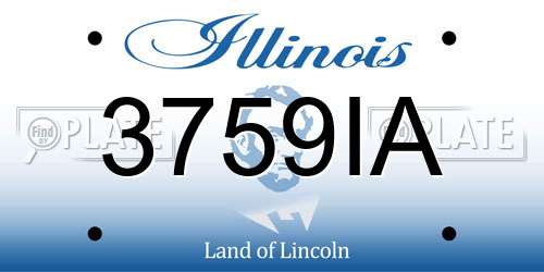 3759IA Illinois License Plate
