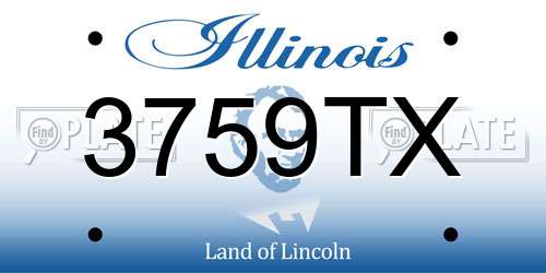 3759TX Illinois License Plate