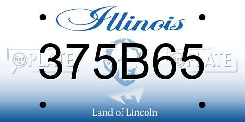 375B65 Illinois License Plate