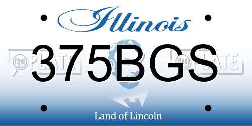 375BGS Illinois License Plate