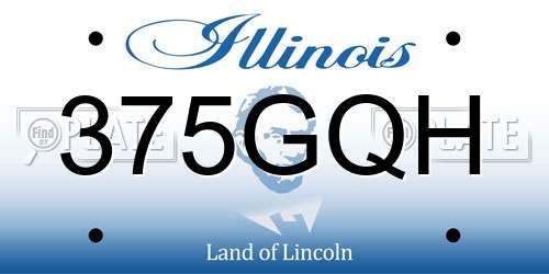 375GQH Illinois License Plate