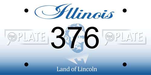 376 Illinois License Plate