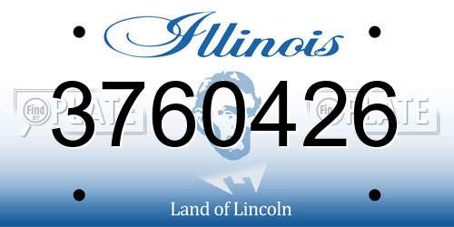 3760426 Illinois License Plate