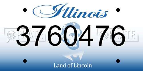 3760476 Illinois License Plate
