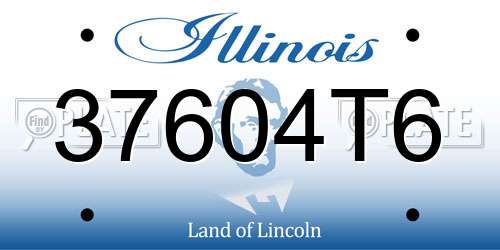 37604T6 Illinois License Plate