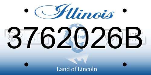 3762026B Illinois License Plate