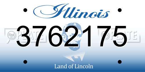 3762175 Illinois License Plate