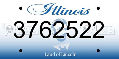 3762522 Illinois License Plate