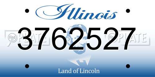 3762527 Illinois License Plate