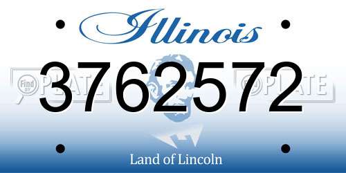 3762572 Illinois License Plate